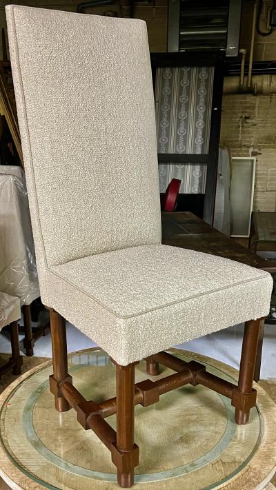 Jacques Adnet Jacques Adnet rarest documented set of 10 dinning chairs