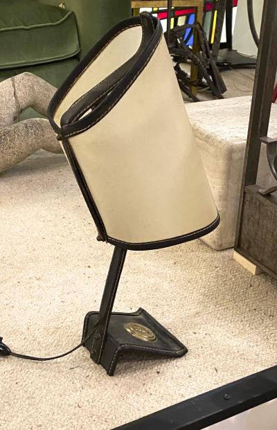 Jacques Adnet Jacques Adnet rarest table lamp in vintage condition