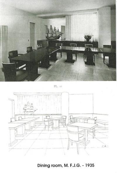 Jacques Adnet Jacques Adnet set of six rosewood armchairs