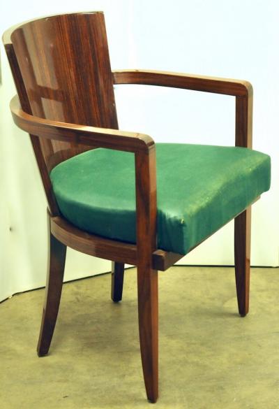 Jacques Adnet Jacques Adnet set of six rosewood armchairs