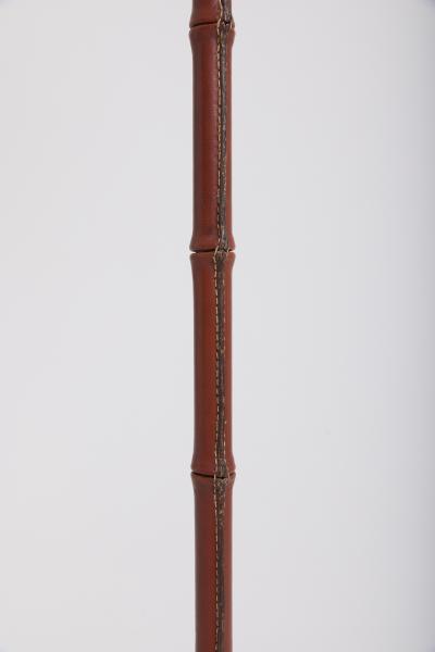 Jacques Adnet Leather Floor Lamp by Jacques Adnet