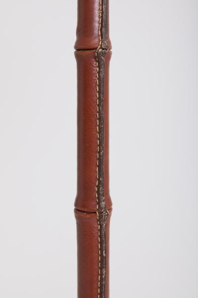 Jacques Adnet Leather Floor Lamp by Jacques Adnet