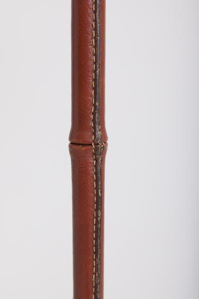 Jacques Adnet Leather Floor Lamp by Jacques Adnet