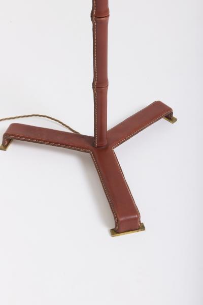 Jacques Adnet Leather Floor Lamp by Jacques Adnet