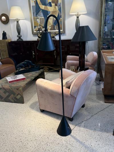 Jacques Adnet Leather Wrapped Floor Lamp in the Style of Jacques Adnet 1950