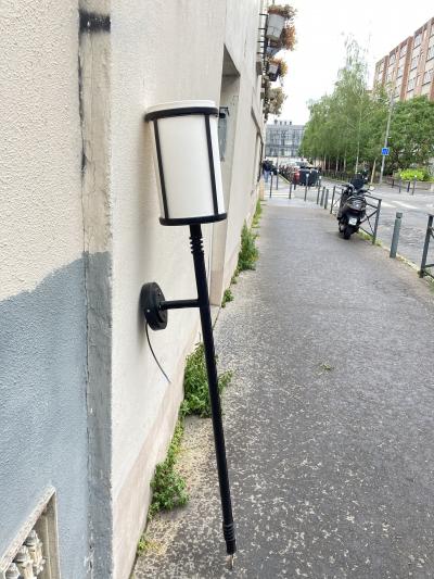 Jacques Adnet One single tall Lantern wall light by Jacques Adnet