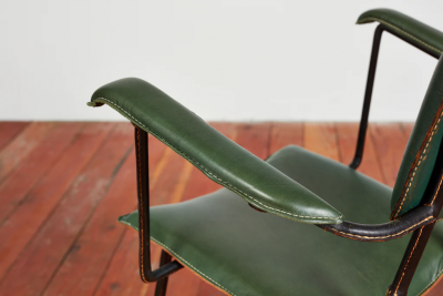 Jacques Adnet PAIR OF JACQUES ADNET ARMCHAIRS