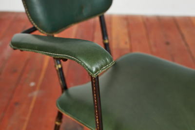 Jacques Adnet PAIR OF JACQUES ADNET ARMCHAIRS