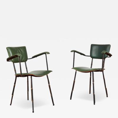 Jacques Adnet PAIR OF JACQUES ADNET ARMCHAIRS