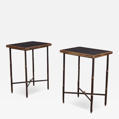 Jacques Adnet PAIR OF JACQUES ADNET END TABLES