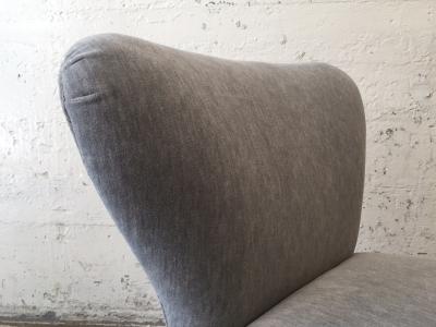 Jacques Adnet Pair of 1930s French Slipper Chairs Style of Jacques Adnet