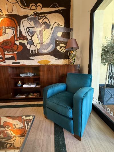 Jacques Adnet Pair of Art Deco Club Chairs Attributed to Jacques Adnet France c 1930