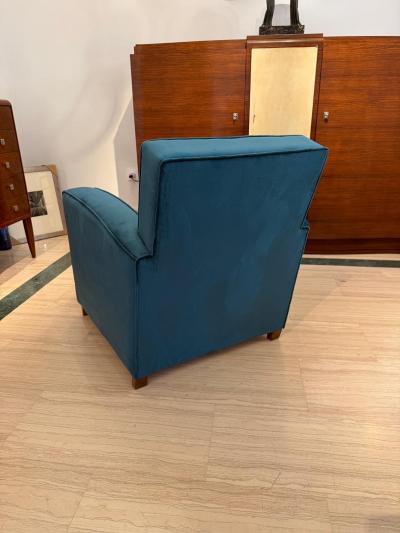 Jacques Adnet Pair of Art Deco Club Chairs Attributed to Jacques Adnet France c 1930