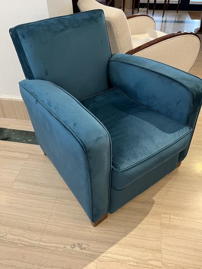 Jacques Adnet Pair of Art Deco Club Chairs Attributed to Jacques Adnet France c 1930