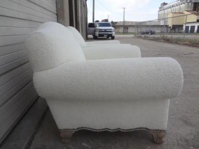 Jacques Adnet Pair of French Art Deco Club Chairs Attributed To Jacques Adnet