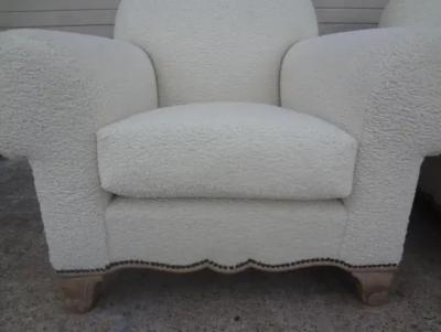 Jacques Adnet Pair of French Art Deco Club Chairs Attributed To Jacques Adnet