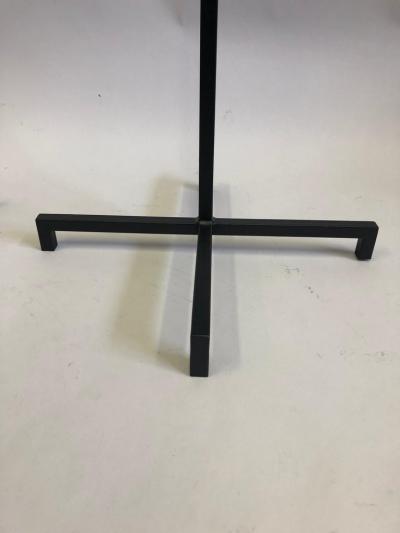 Jacques Adnet Pair of French Mid Century Modern Iron Parchment Floor Lamps by Jacques Adnet