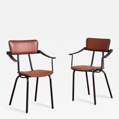 Jacques Adnet Pair of Jacques Adnet Armchairs
