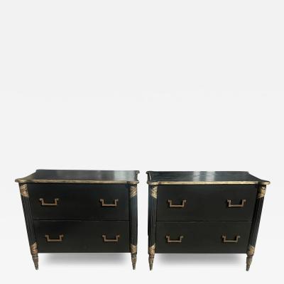 Jacques Adnet Pair of Jacques Adnet Style Chest of Drawers Nightstands