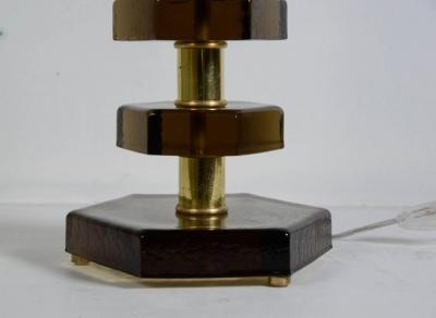 Jacques Adnet Pair of lamps in the style of Jacques Adnet