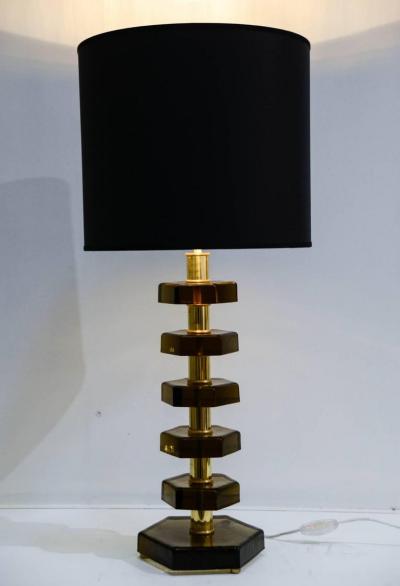 Jacques Adnet Pair of lamps in the style of Jacques Adnet