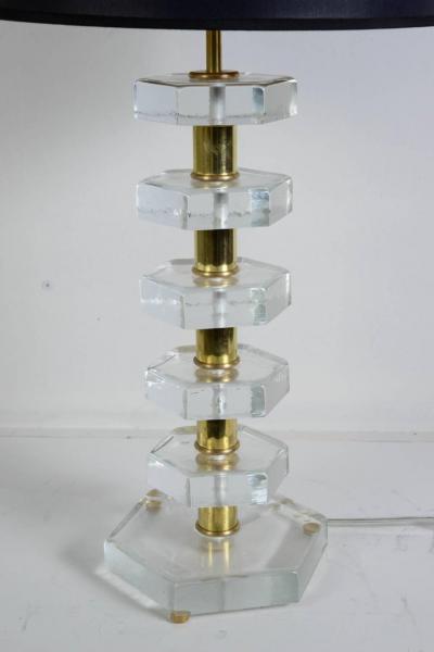 Jacques Adnet Pair of lamps in the style of Jacques Adnet