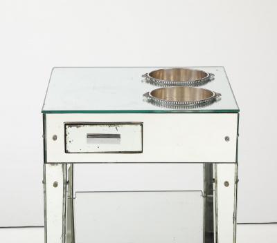 Jacques Adnet Rare Adnet Mirrored Art Deco Refraicher