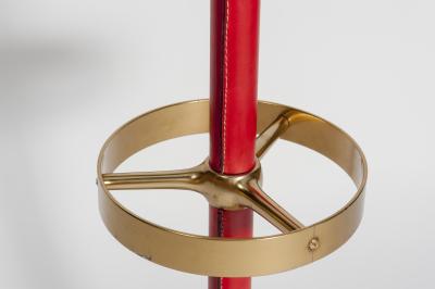 Jacques Adnet Rare Stitched Leather coat stand by Jacques Adnet
