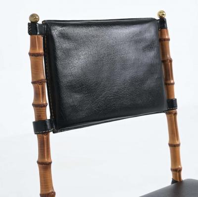 Jacques Adnet Rare pair of chairs