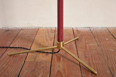 Jacques Adnet Red Jacques Adnet Style Floor Lamp