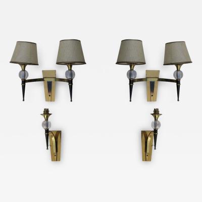 Jacques Adnet Sconces in the Manner of Jacques Adnet