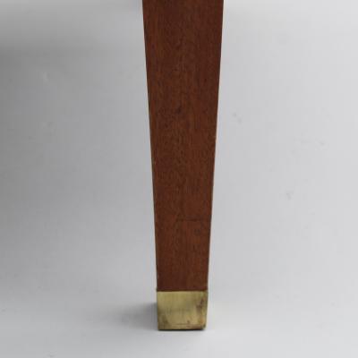 Jacques Adnet Set of 12 Fine French 1950s Mahogany Dining Chairs by Jacques Adnet