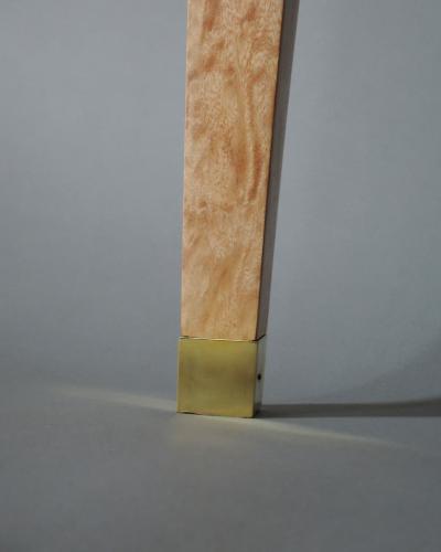 Jacques Adnet Set of 8 Fine French 1950s Bleached Mahogany Dining Chairs by Jacques Adnet