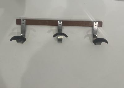 Jacques Adnet Stitched Leather Coat Rack