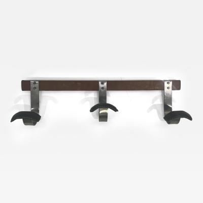 Jacques Adnet Stitched Leather Coat Rack