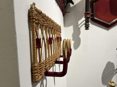 Jacques Adnet Stitched Leather Coatrack by Jacques Adnet