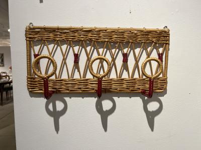 Jacques Adnet Stitched Leather Coatrack by Jacques Adnet