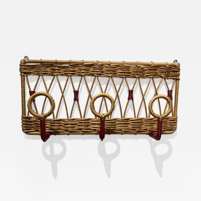 Jacques Adnet Stitched Leather Coatrack by Jacques Adnet