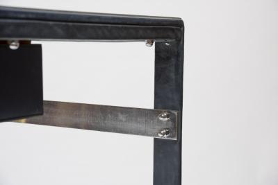 Jacques Adnet Stitched Leather Desk by Jacques Adnet