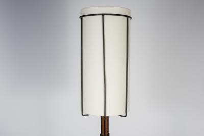 Jacques Adnet Stitched Leather Floor lamp By Jacques Adnet