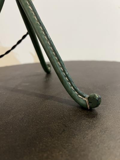 Jacques Adnet Stitched Leather Tripod Table Lamp