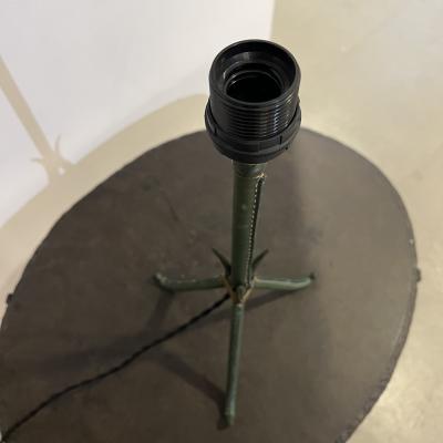 Jacques Adnet Stitched Leather Tripod Table Lamp