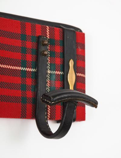 Jacques Adnet Stitched Leather coat rack by Jacques Adnet