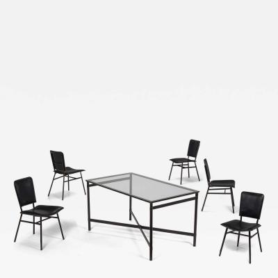 Jacques Adnet Table and five chairs