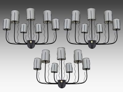 Jacques Adnet Three large 1950 s wall lights by Jacques Adnet France 1950