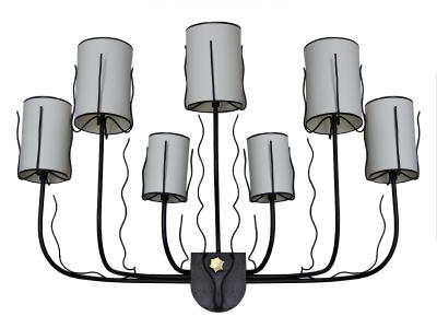 Jacques Adnet Three large 1950 s wall lights by Jacques Adnet France 1950
