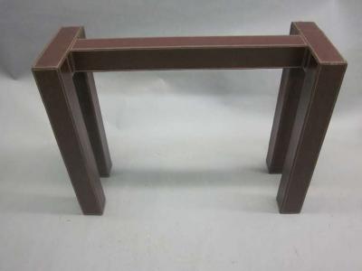Jacques Adnet Two French Leather Mid Century Consoles in the Style of Jacques Adnet
