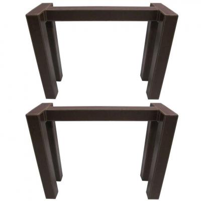 Jacques Adnet Two French Leather Mid Century Consoles in the Style of Jacques Adnet