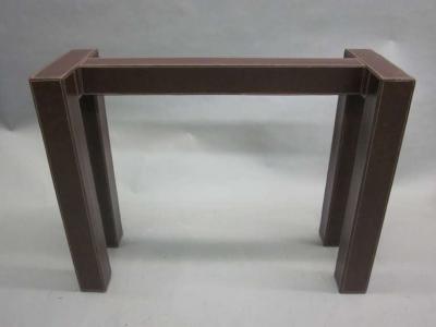Jacques Adnet Two French Leather Mid Century Consoles in the Style of Jacques Adnet