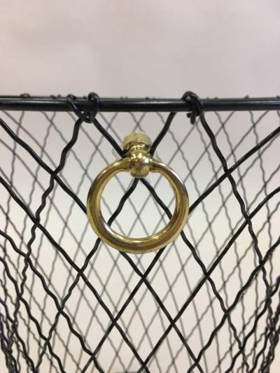 Jacques Adnet Two French Mid Century Modern Wire Waste Baskets Jacques Adnet